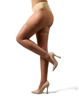 Women's Crystal Sheer Lace Top Thigh High Stockings MM-110	