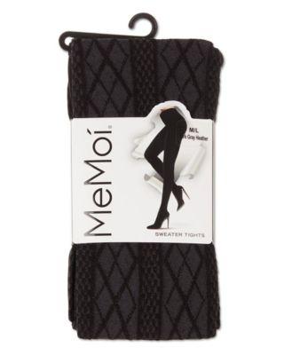 Women's Crossing Diamond Patterned Sweater Tights MO-389	