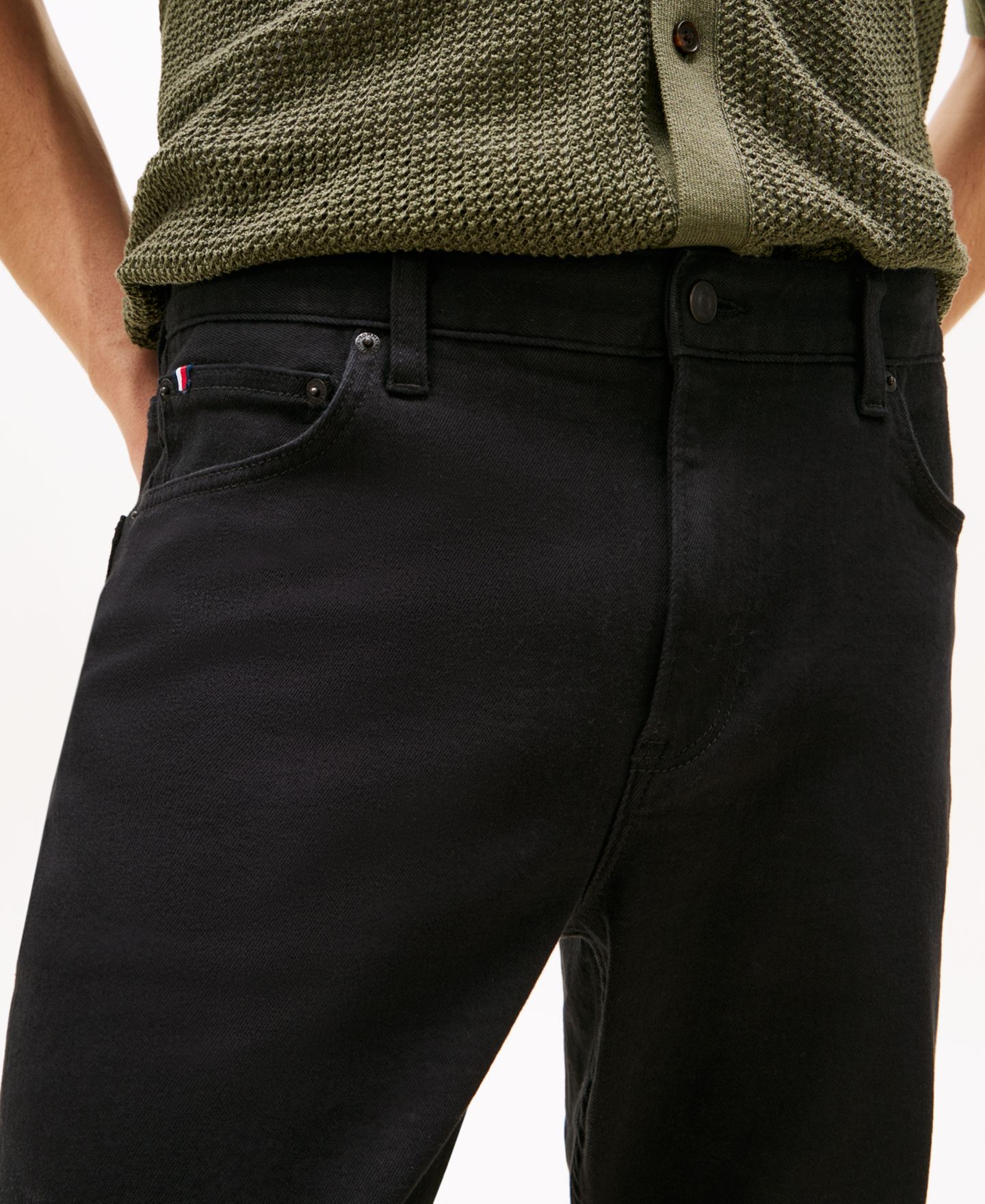 Мужские джинсы Tommy Hilfiger Mercer Regular-Fit, цвет: Чёрный — фото 4