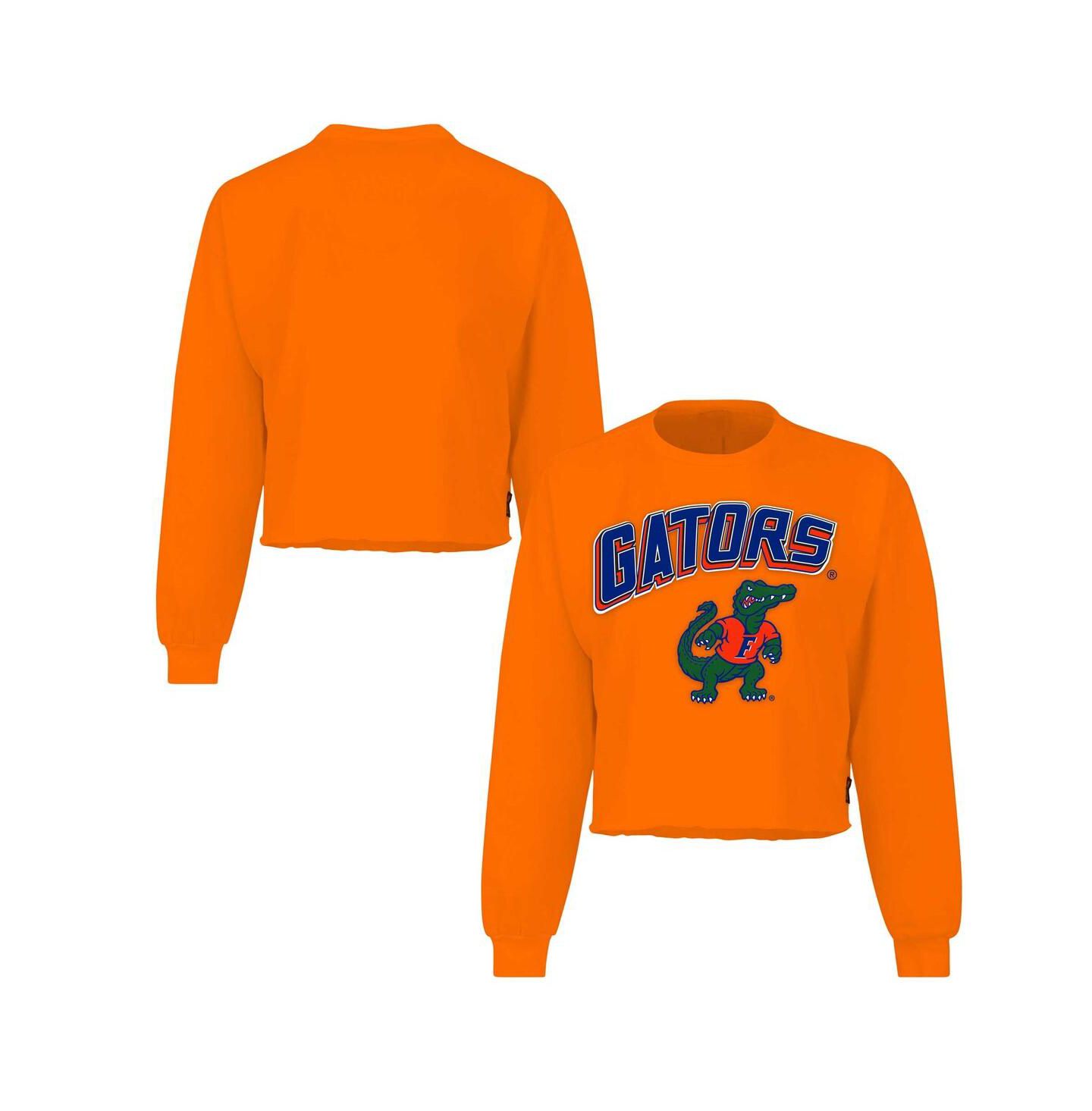 Женская футболка Spirit Jersey Orange Florida Gators Slouchy Cropped Long Sleeve — фото 1