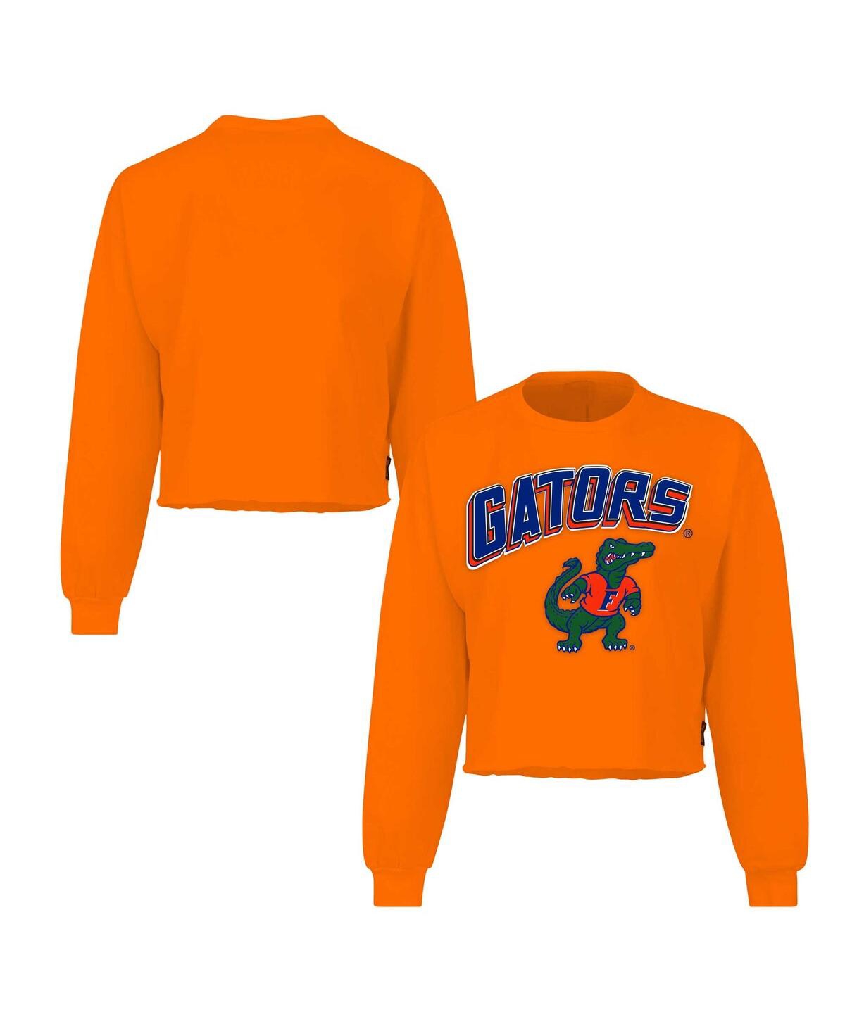 Women's Orange Florida Gators Slouchy Cropped Long Sleeve T-Shirt - Orange