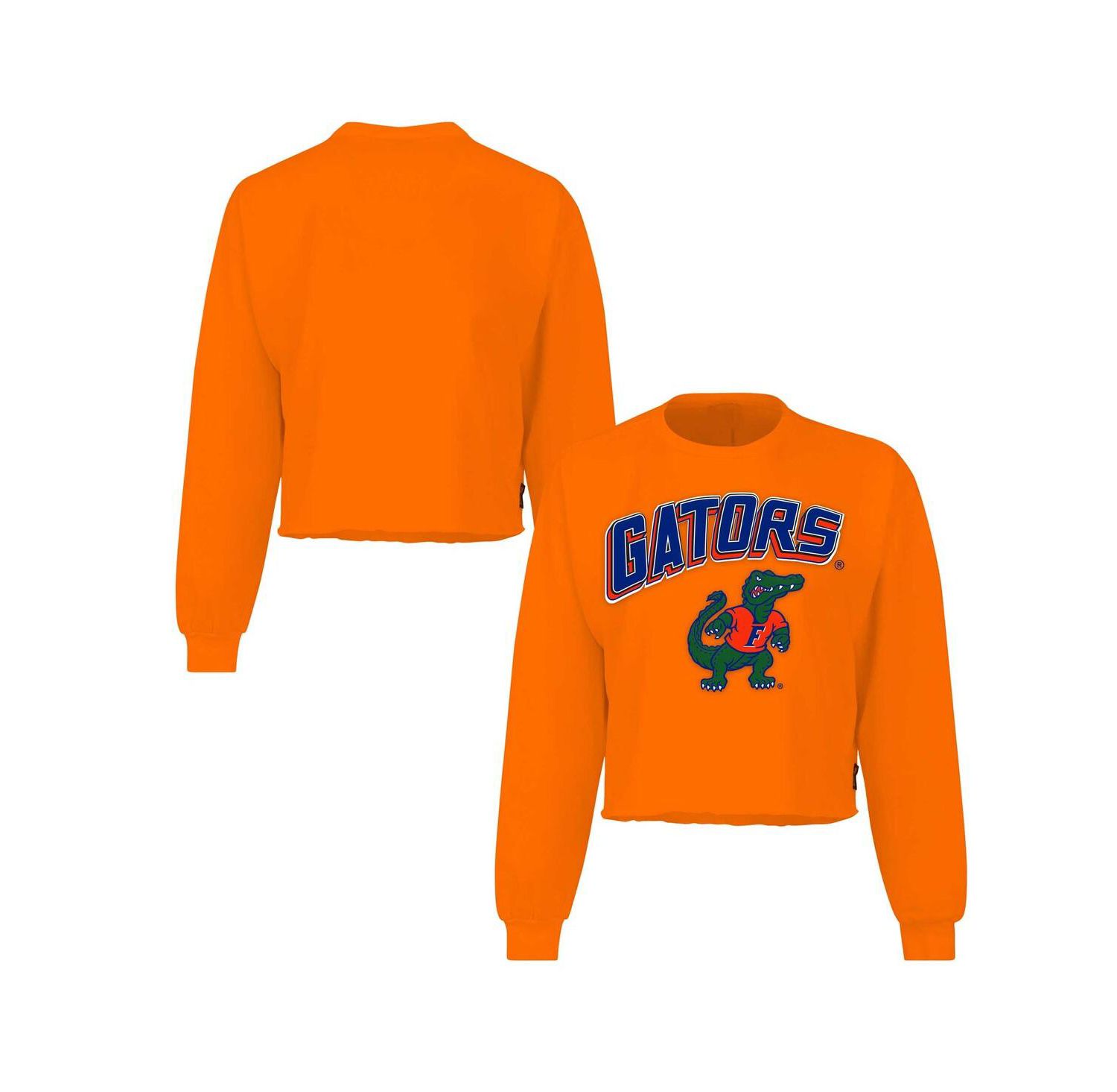 Women's Orange Florida Gators Slouchy Cropped Long Sleeve T-Shirt