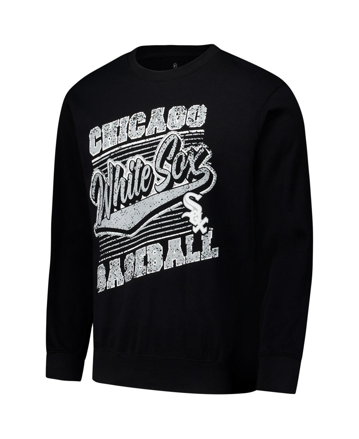 Shop Stitches Men's Black Chicago White Sox Pullover Sweatshirt
