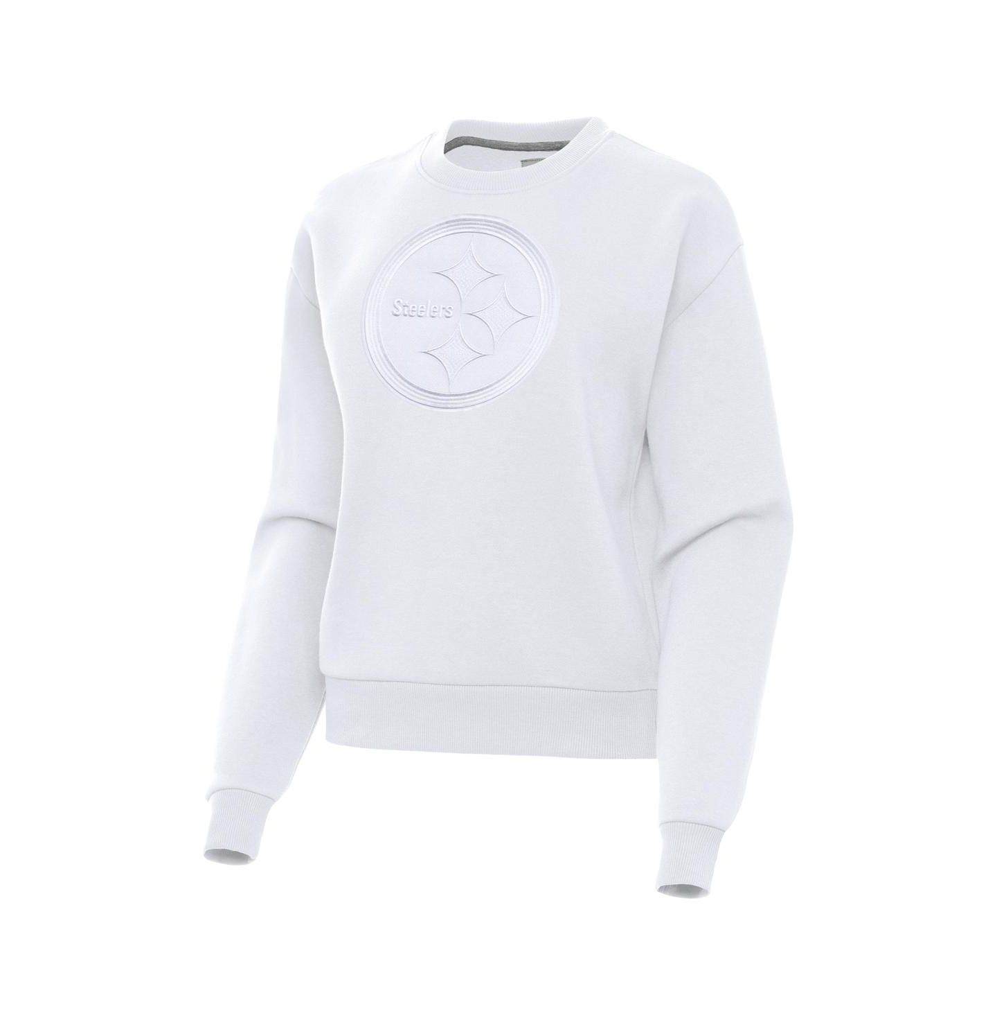 Женские толстовки Antigua White Pittsburgh Steelers Victory Pullover — фото 3
