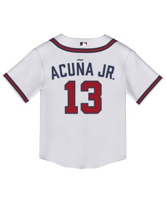 Infant Ronald Acuna Jr. White Atlanta Braves Home Replica Jersey