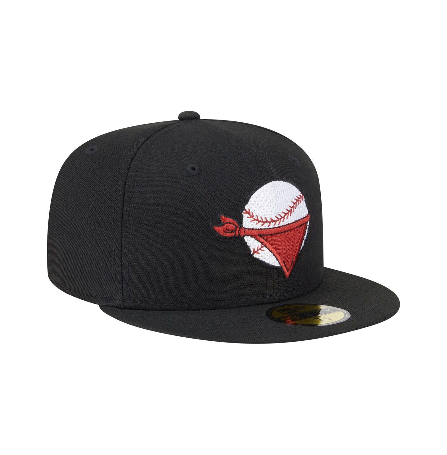 Мужская кепка New Era Black Quad Cities River Bandits Authentic Collection 59FIFTY Fitted Hat — фото 3