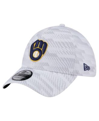 New Era - Men's White Milwaukee Brewers Graded 39THIRTY Stretch Fit Hat