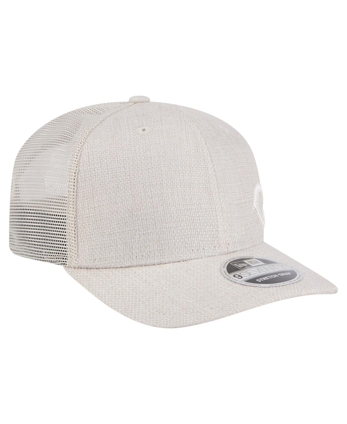 NEW ERA MEN'S LIGHT BEIGE CINCINNATI REDS FLAWLESS 9SEVENTY STRETCH-SNAP HAT 