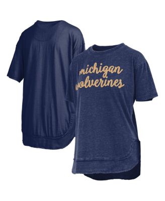 Pressbox - Women's&nbsp;Navy Michigan Wolverines Poncho T-Shirt