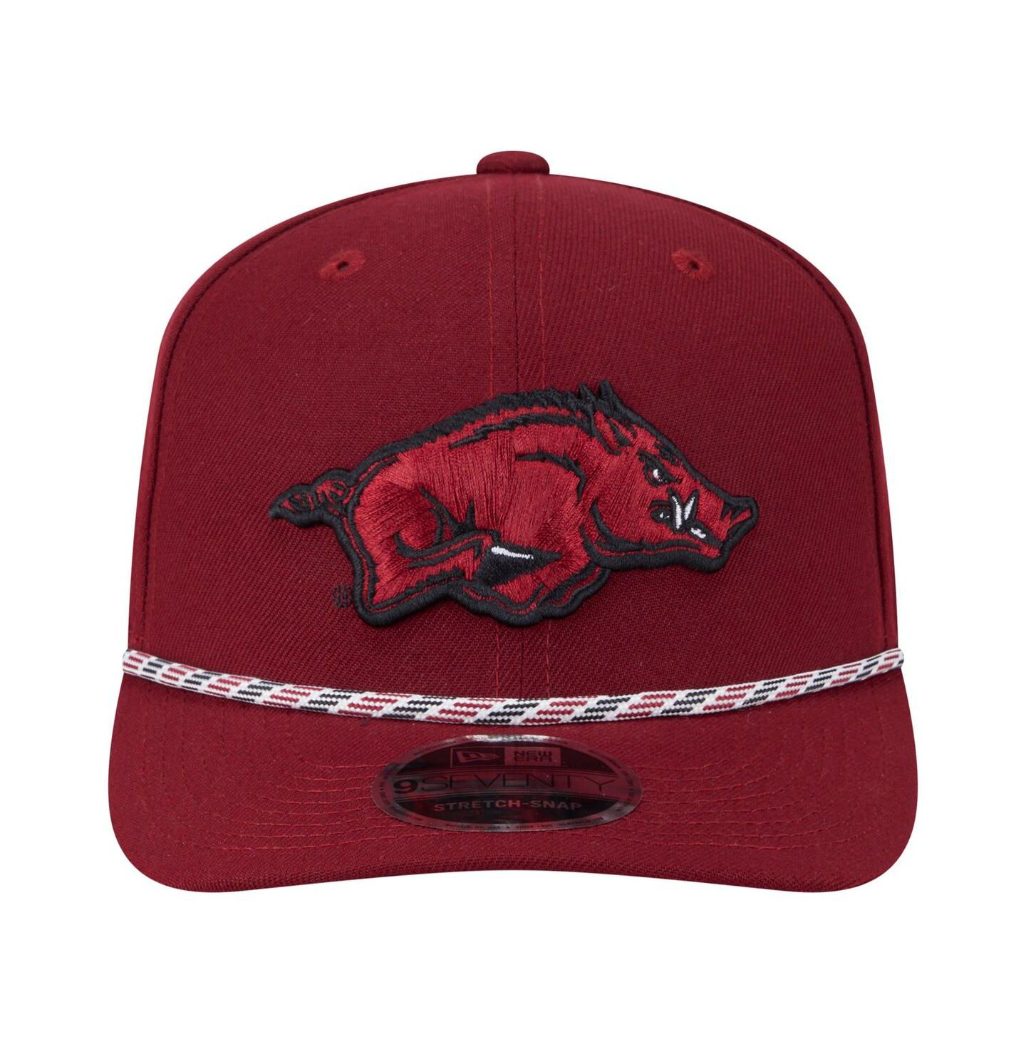Мужской головной убор New Era Cardinal Arkansas Razorbacks Game Day Multi-Rope 9SEVENTY Stretch-Snap Hat — фото 5