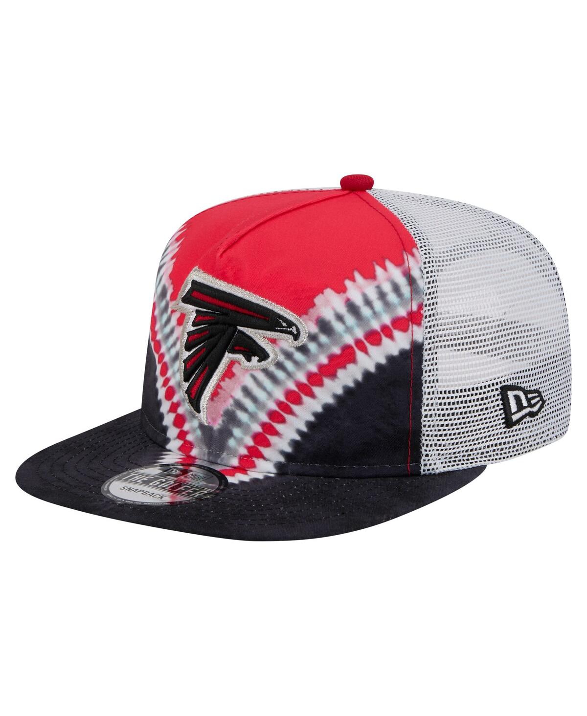 NEW ERA MEN'S RED/BLACK ATLANTA FALCONS THROWBACK DYE GOLFER SNAPBACK HAT 