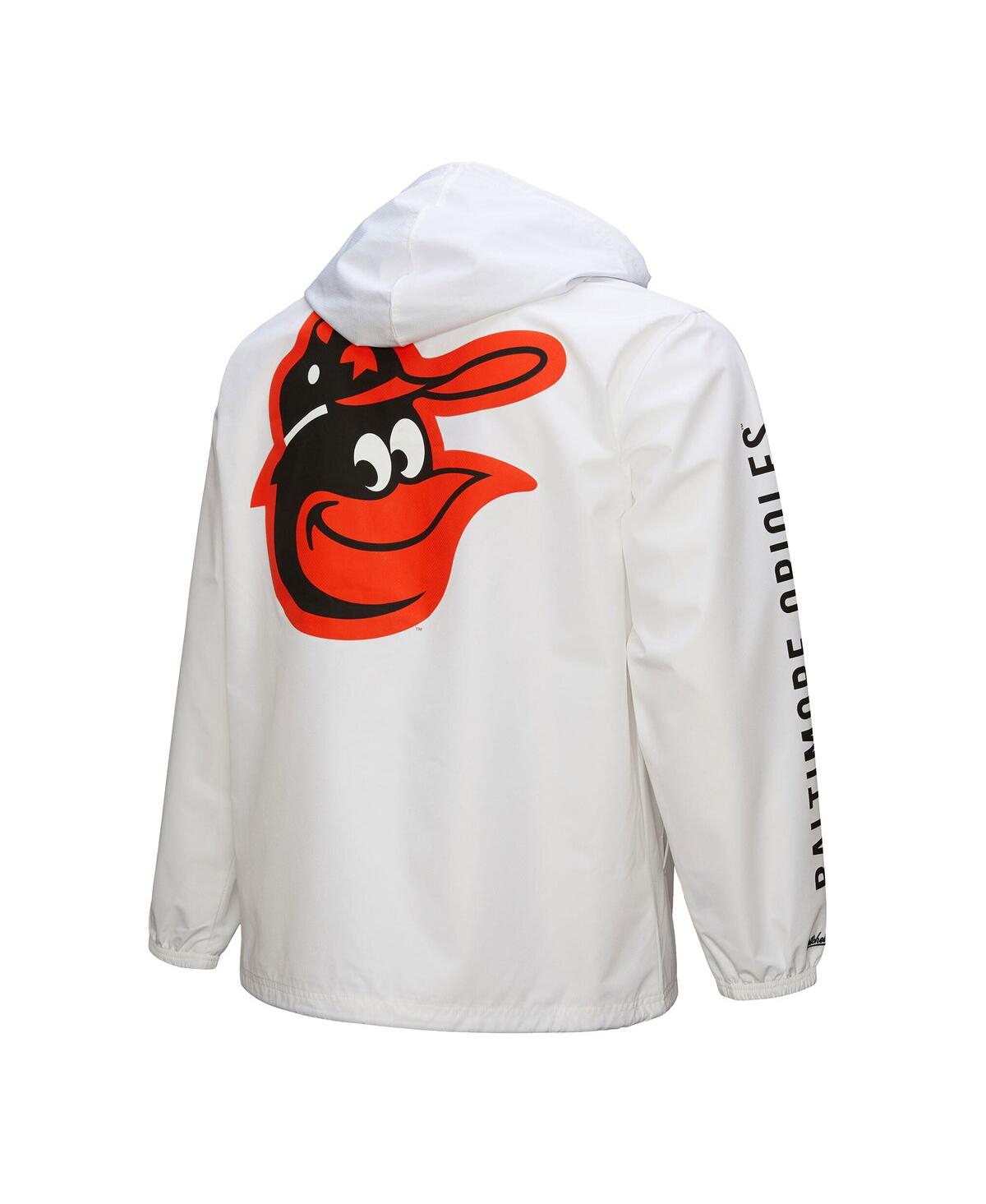 Mitchell & Ness White Baltimore Orioles Vintage Full-snap Hooded Coaches Jacket In White