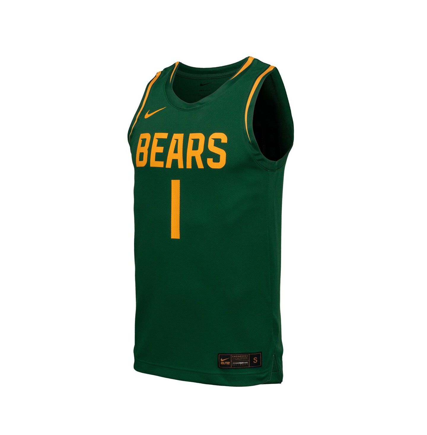 Мужской топ Nike Green Baylor Bears Replica Basketball Jersey — фото 3