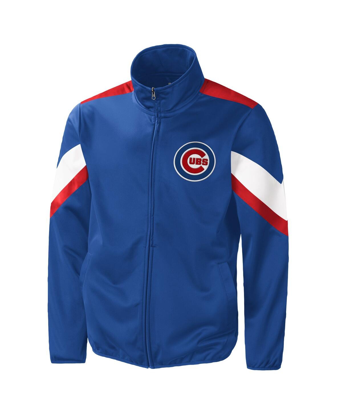 G-iii Sports By Carl Banks Men's Royal Chicago Cubs Earned Run Full-zip Jacket In Blue