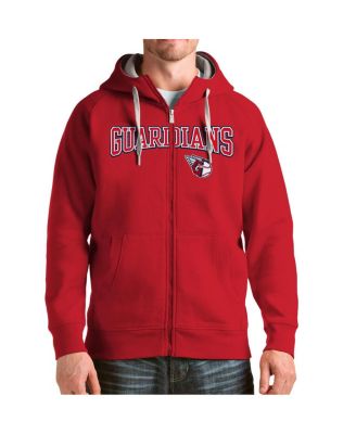 Antigua - Men's Red Cleveland Guardians Wordmark Victory Full-Zip Hoodie