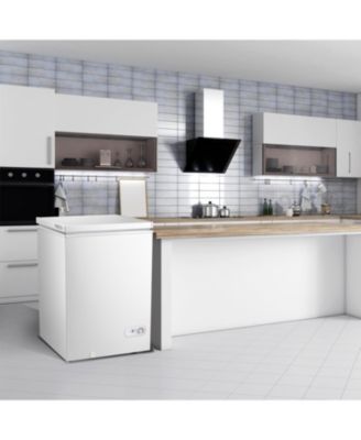 Chest Freezer 2.8 Cubic Feet Compact Freezer with 2 Removable Baskets, Free Standing Top open Door Deep Freezer, Adjustable Temperature for Home Dorm, Bar, Basement, Kitchen (White)