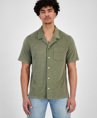 Levi's - Men's Portola Short Sleeve Terry Button-Front Camp Shirt