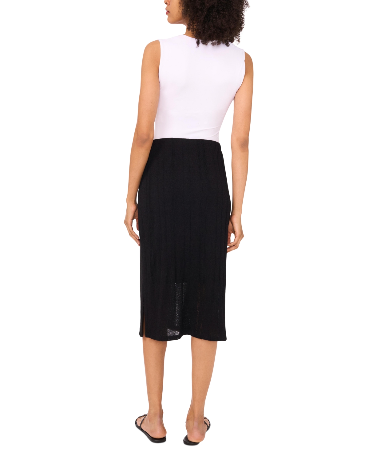 Shop Vince Camuto Women's Pull-on Side-slit Midi Skirt