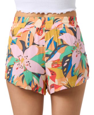 Juniors' Keagan Cabana Printed Pull-On Shorts