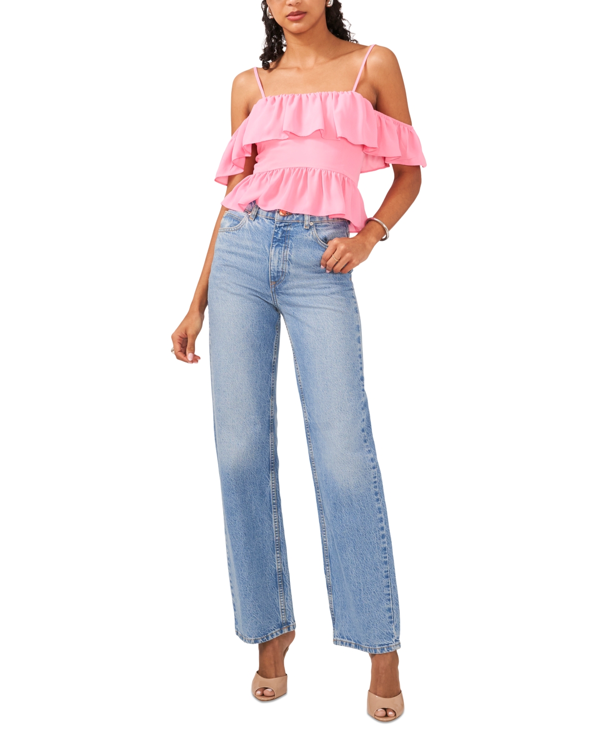 1.state Ruffle Top