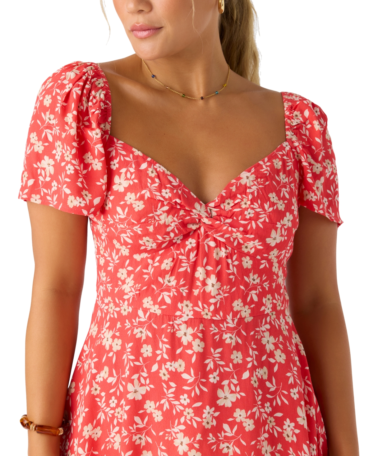 O'neill Carina Floral Minidress In Red