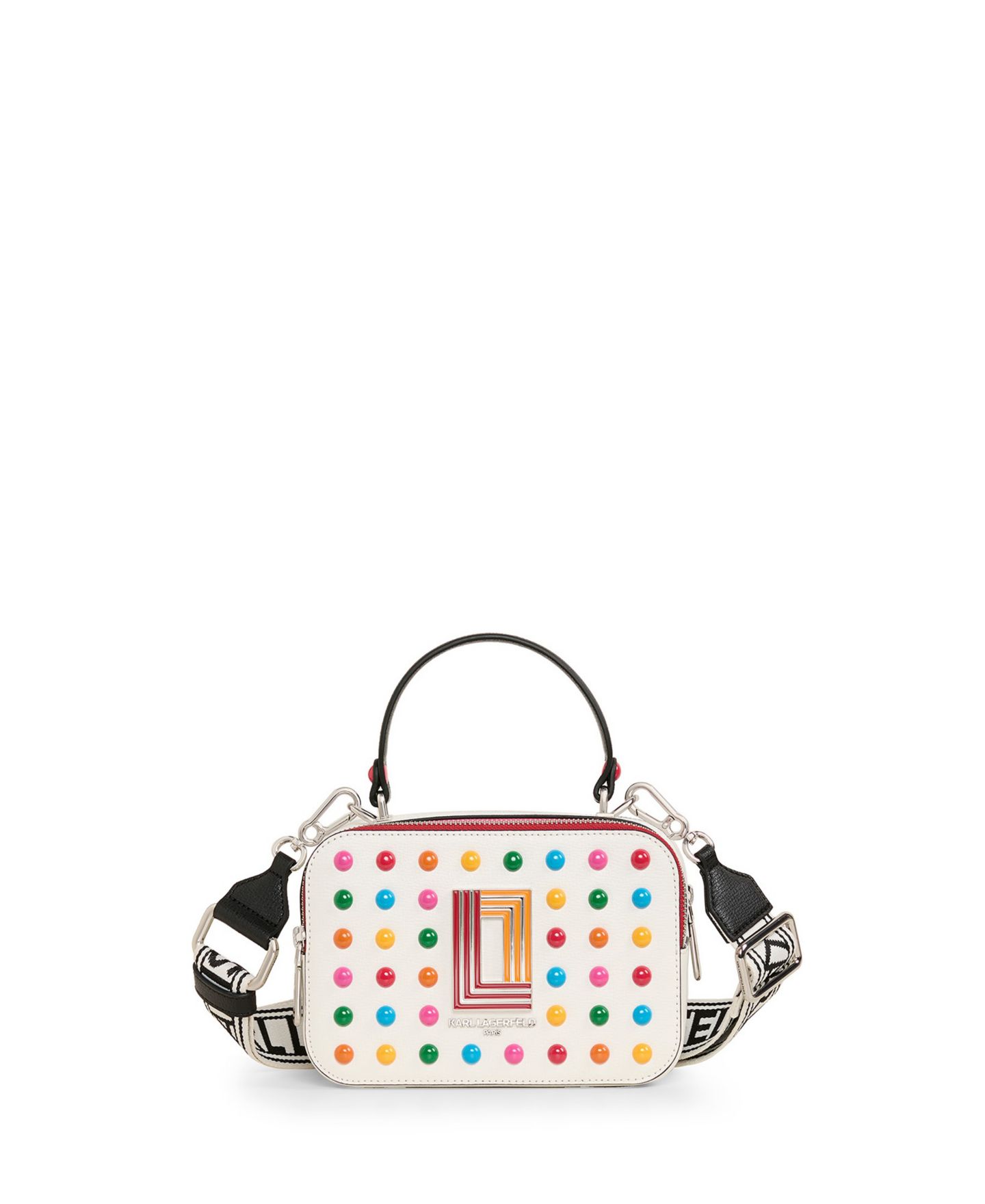 Женская сумка KARL LAGERFELD PARIS Simone Camera Crossbody, цвет: Белый разноцветный — фото 1