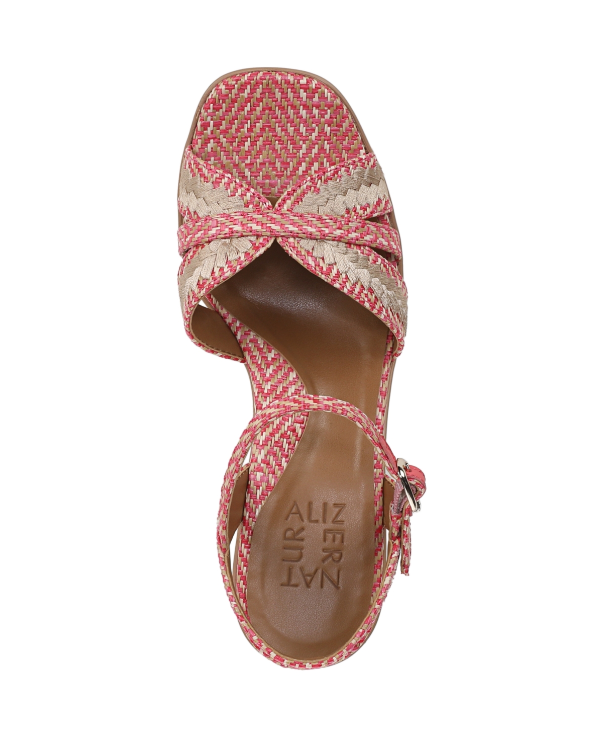 Naturalizer Katalina Platform Sandal In Pink Weave Fabric