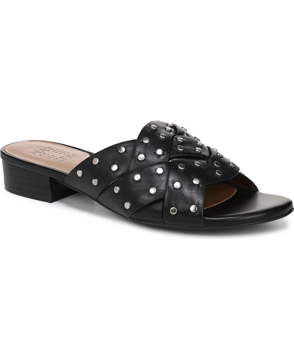 Naturalizer Morena Slide Sandal In Black Leather