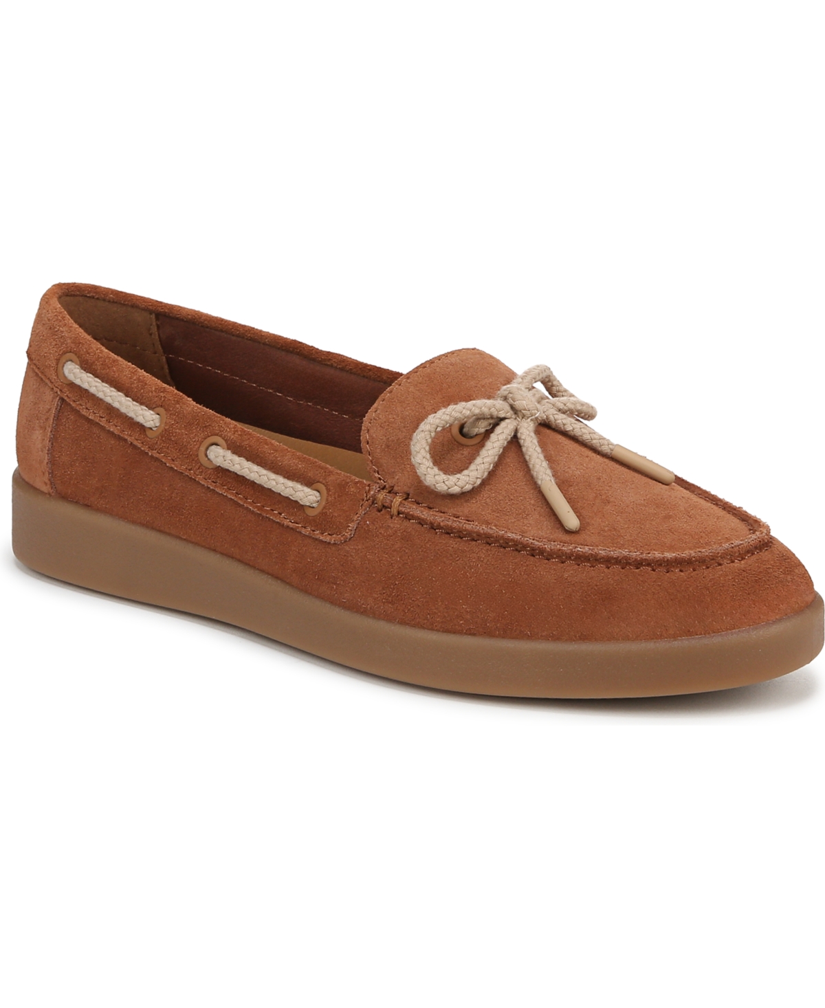 Naturalizer Women's Keelboat Closed Round Toe Hybrid Sport Boat Shoes In English Tea Brown Suede