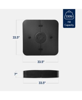 330lb Capacity Fillable Heavy-Duty Outdoor Cantilever Umbrella Base w/ Easy-Fill Spouts