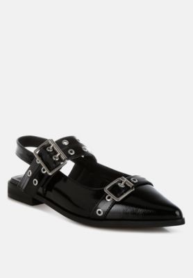 Betula Eyelets & Buckle Detail Flats