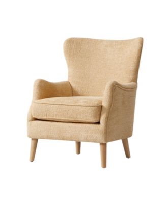 Caden 28.5" Modern Boucle Wingback Armchair With Solid Wood Legs