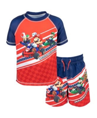 Nintendo Boys Rash Guard and Swim Trunks Outfit Set - Macy's