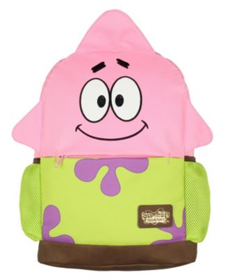 Patrick Star School Travel Backpack With Faux Leather Bottom
