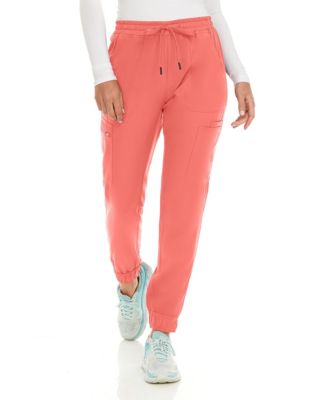 Women's Seven Pocket Cargo Scrub Pants Joggers with 4-Way Stretch