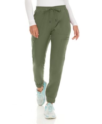 Women's Seven Pocket Cargo Scrub Pants Joggers with 4-Way Stretch