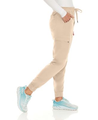 Women's Seven Pocket Cargo Scrub Pants Joggers with 4-Way Stretch