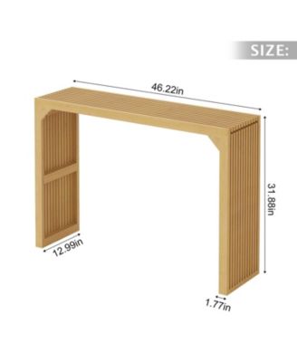 46.22 in. Rectangle Solid Wood Farmhouse Console Table or Living Room, Hallway, Foyer, Entryway