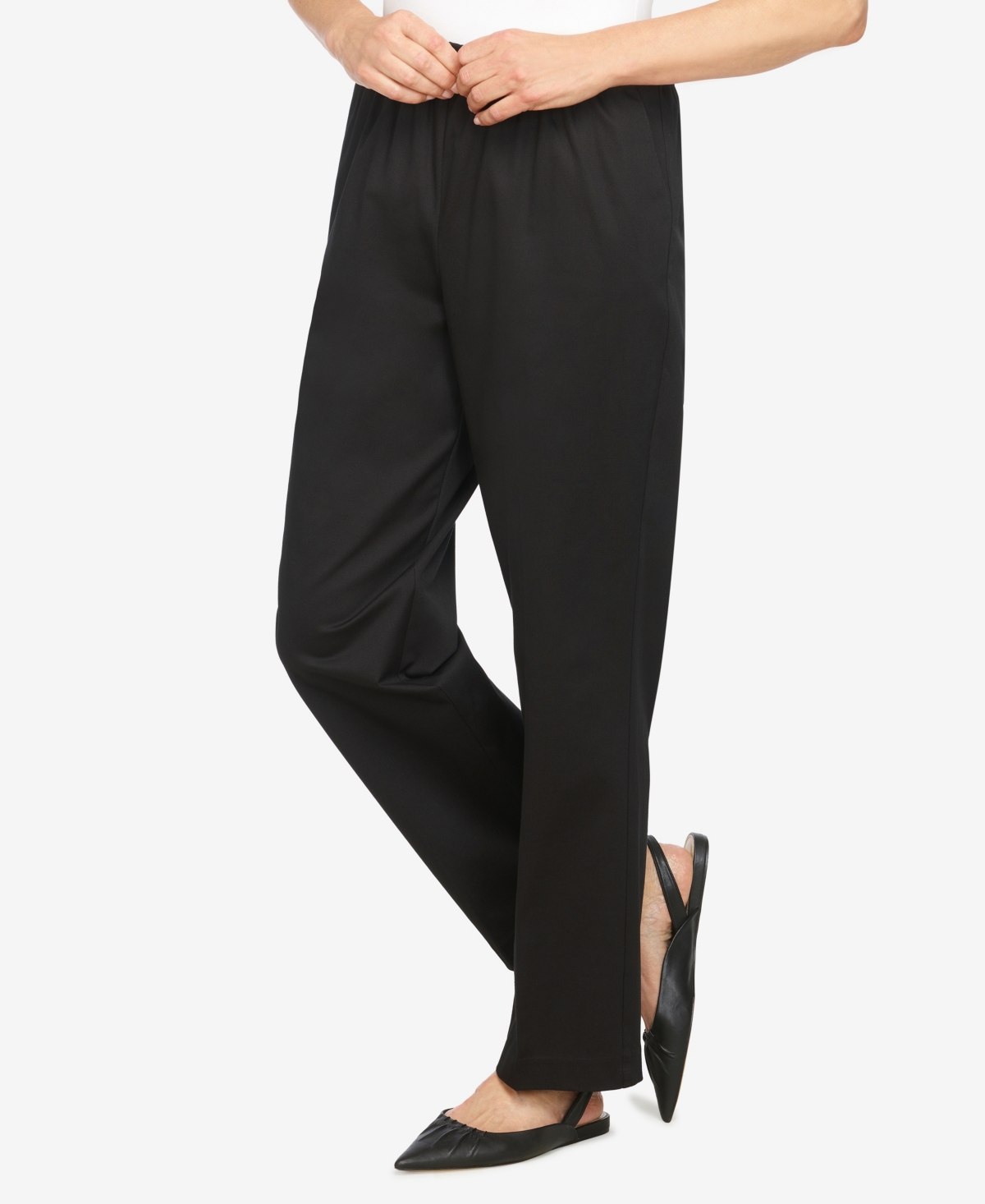 Alfred Dunner Petite Mid-rise Casual Pants