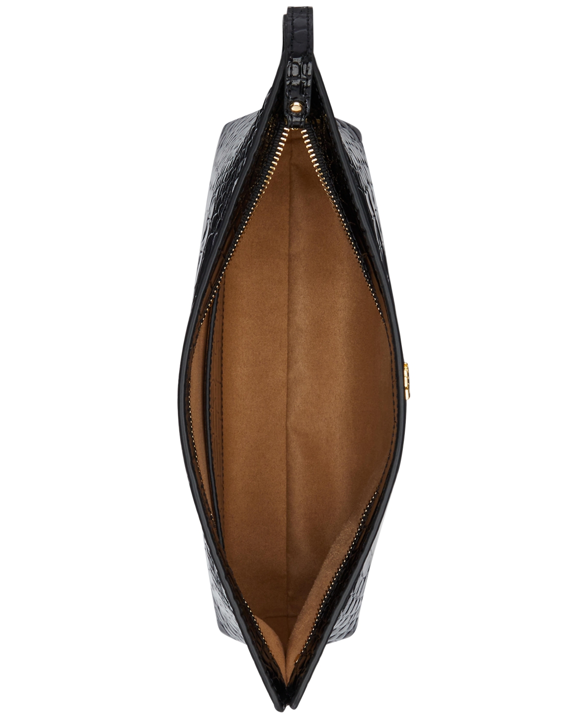 Ralph Lauren Crocodile-embossed Leather Large Pouch