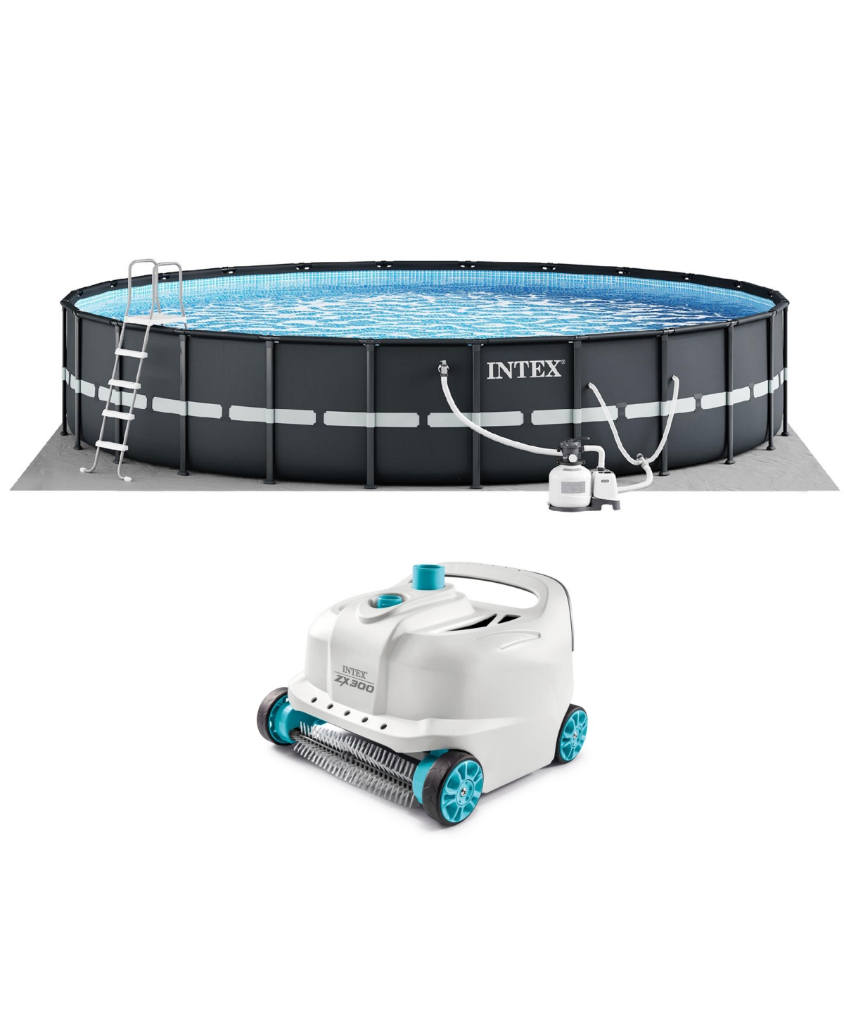 Ultra Xtr 18' x 52" Above Ground Outdoor Pool Set with Pump & Robot Vacuum
