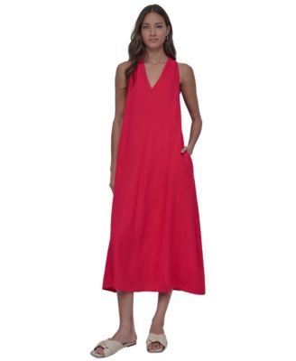 Women's V-Neck Racerback Swing Dress