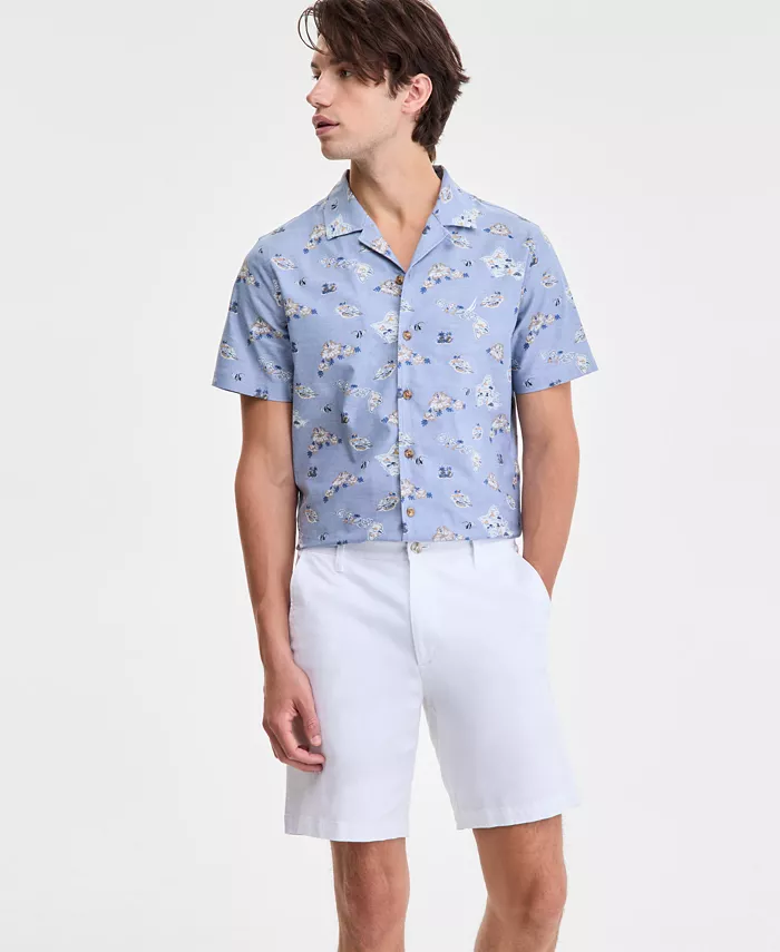Men's Stretch Chino Flat-Front Deck Shorts, 8.5” Inseam - thumbnail 6