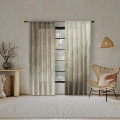 Correo Gradient Ombre Semi-Sheer Rod Pocket Curtain Panel
