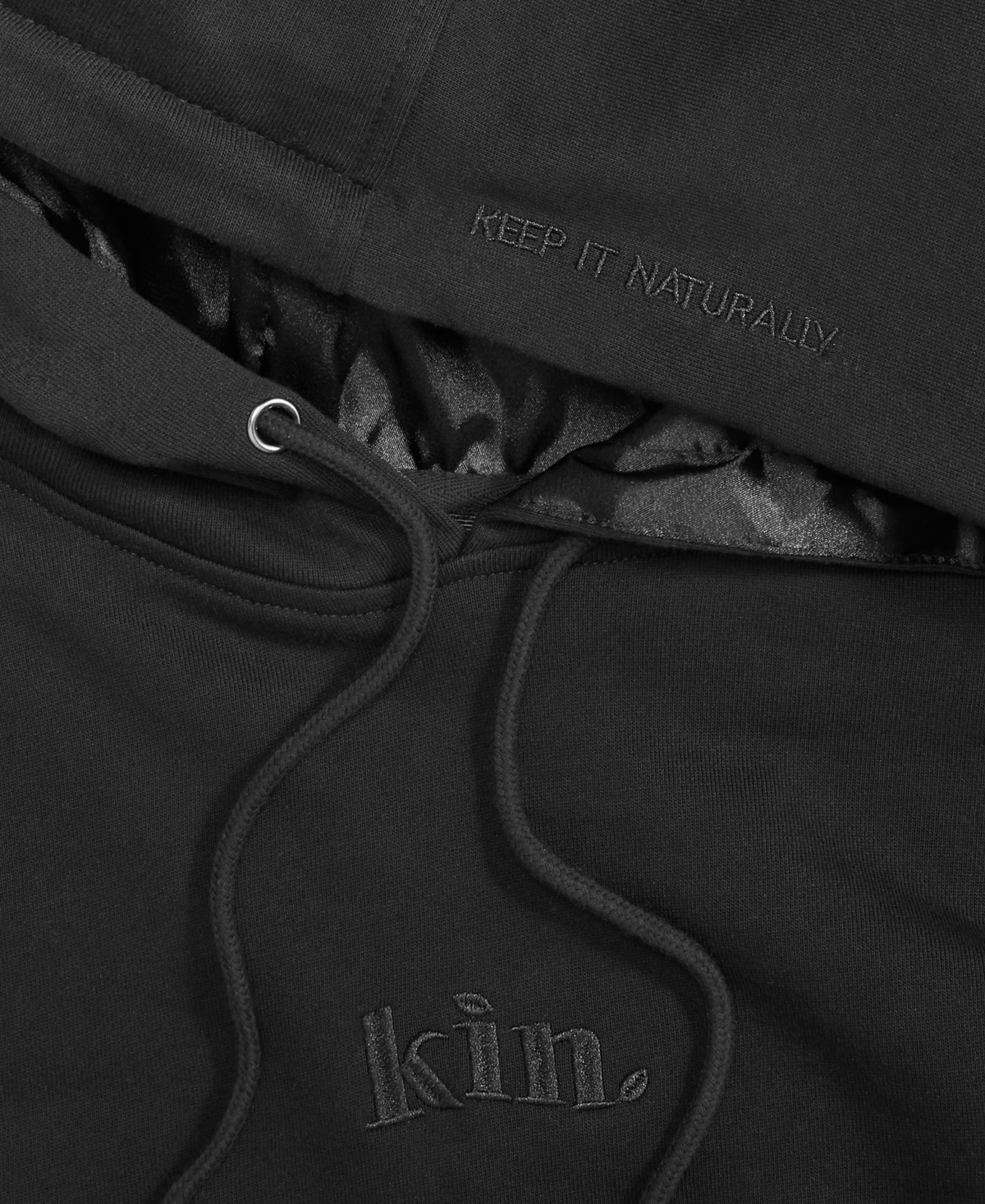 Kin Apparel Women's Satin-hood Long-sleeve Hoodie