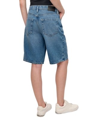 Women's Mid Rise Denim Bermuda Shorts