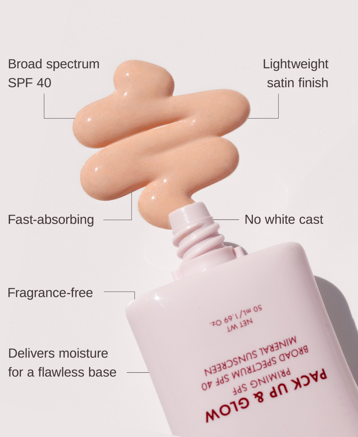 WANDER BEAUTY PACK UP & GLOW PRIMING MINERAL SUNSCREEN SPF 40 