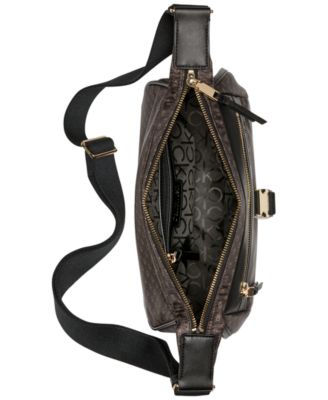 Elora Nylon Mini Signature Top Zipper Crossbody