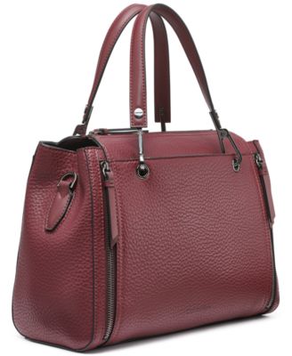 Garnet Triple Compartment Top Zipper Satchel