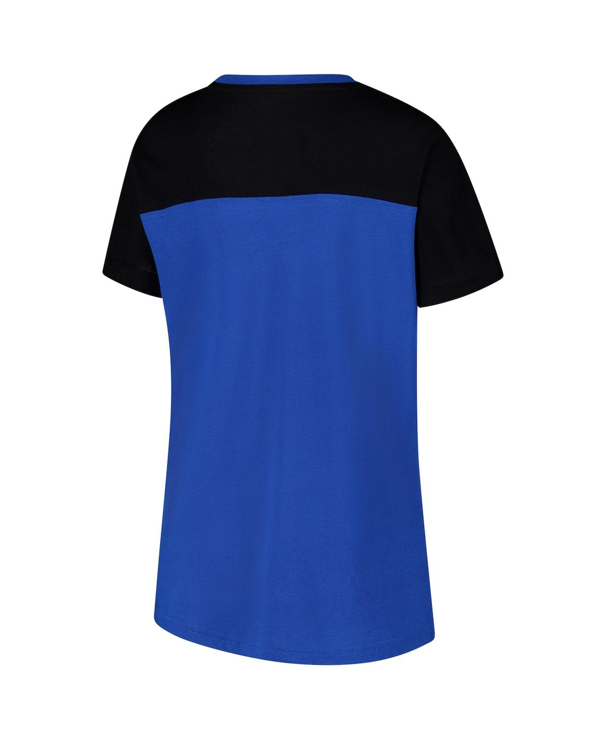 G-iii 4her By Carl Banks Women's Royal Kyle Larson Cheer Color Blocked T-shirt In Royal